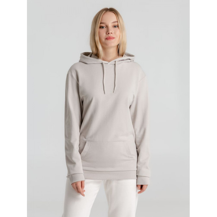 Толстовка с капюшоном унисекс Hoodie, дымчато-серая, размер XXL