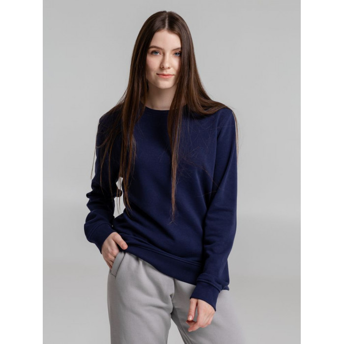 Свитшот унисекс BNC Inspire (Organic), темно-синий, размер XS