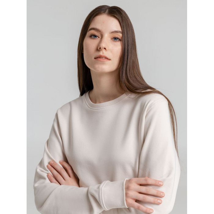 Свитшот унисекс BNC Inspire (Organic), молочно-белый, размер XS