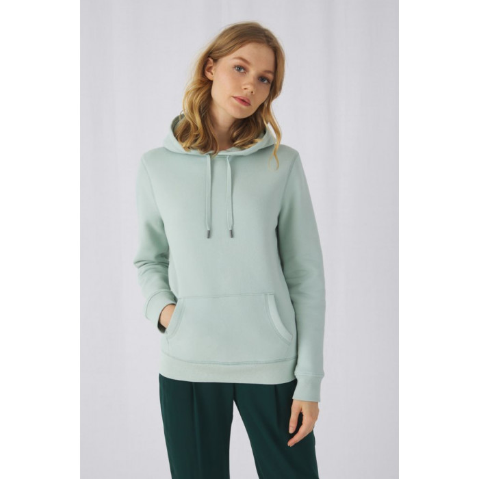 Толстовка с капюшоном женская Queen, дымчато-серая, размер XXL