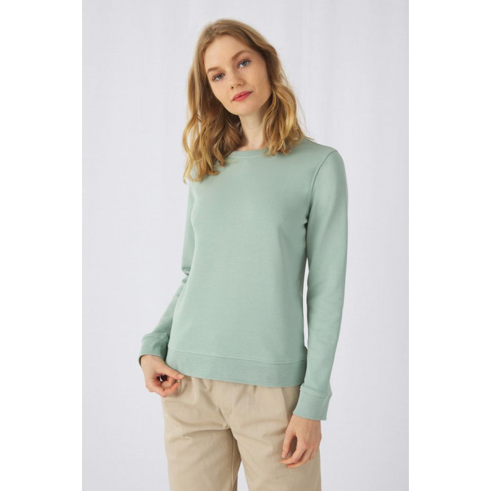 Свитшот женский BNC Inspire (Organic), серо-зеленый, размер XXL