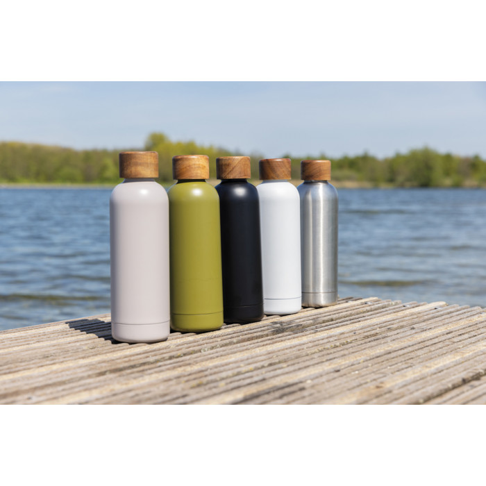 Термобутылка Wood из переработанной нержавеющей стали RCS, 500 мл