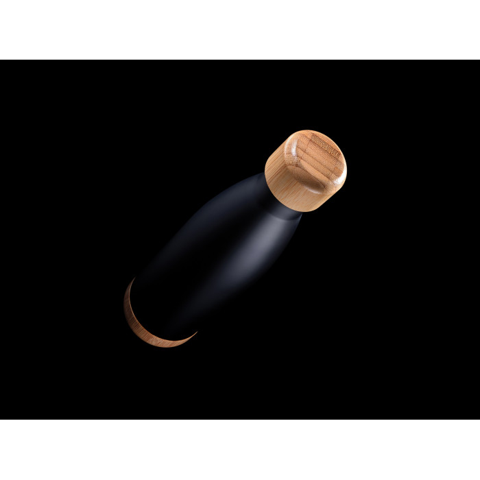 Вакуумная бутылка из нержавеющей стали и бамбука, 520 мл