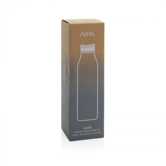 Термобутылка Avira Alok из переработанной стали RCS, 600 мл