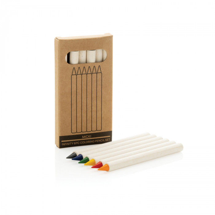 Набор вечных цветных карандашей Micki Infinity GRS, 6 шт