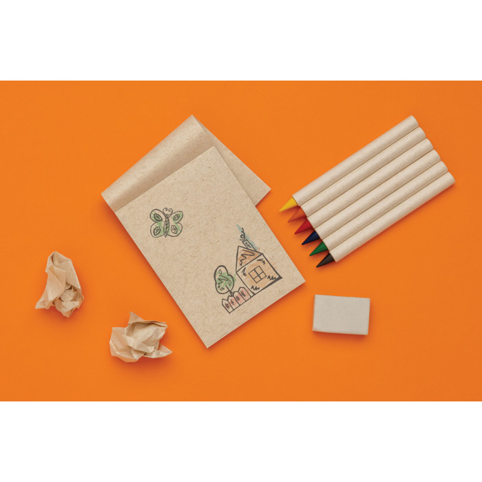 Набор вечных цветных карандашей Micki Infinity GRS с блокнотом и ластиком