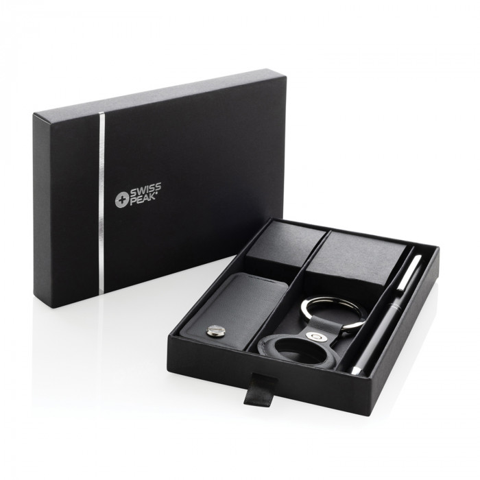 Чехол для ключей с ручкой в комплекте Swiss Peak Tula из переработанного полиуретана RCS