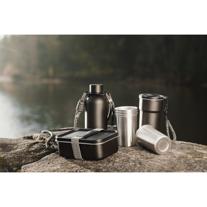 Термокружка VINGA Parks в комплекте с 4 кружками из нержавеющей стали